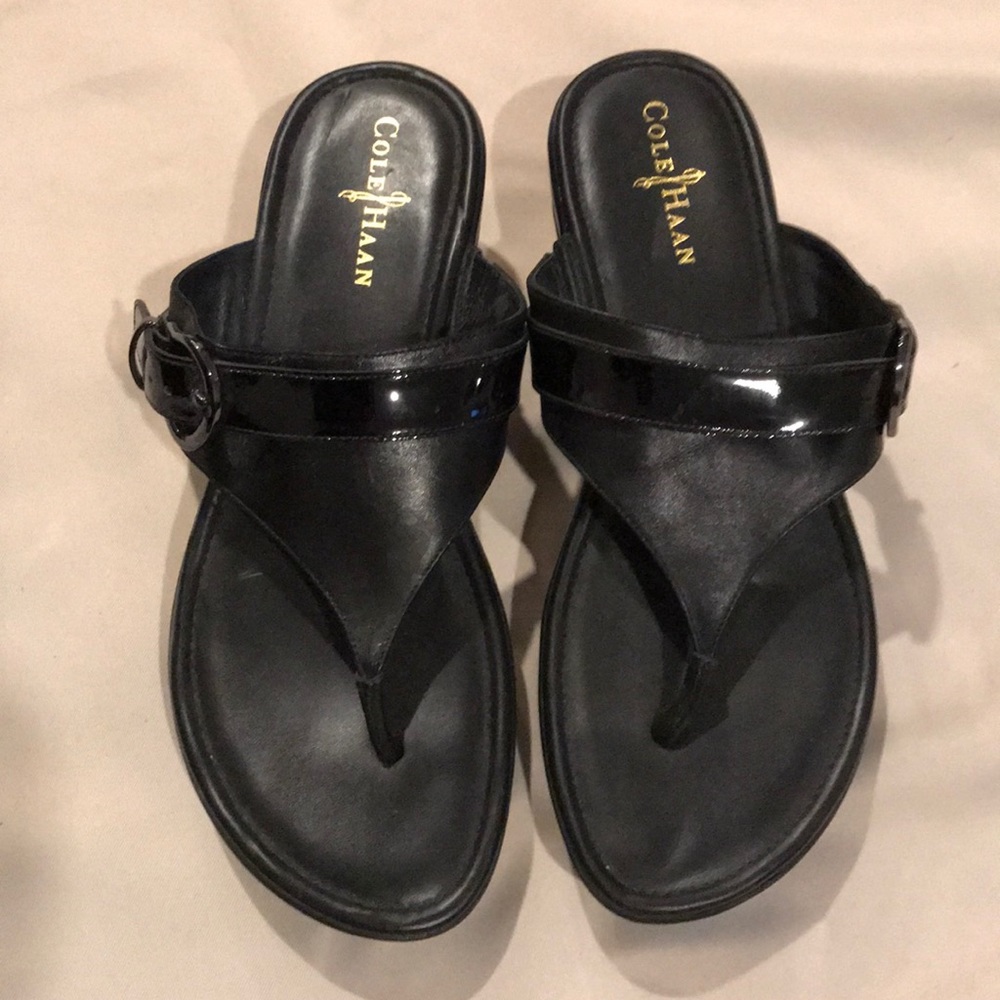 Cole Haan Black Leather Sandal Size 9 1/2